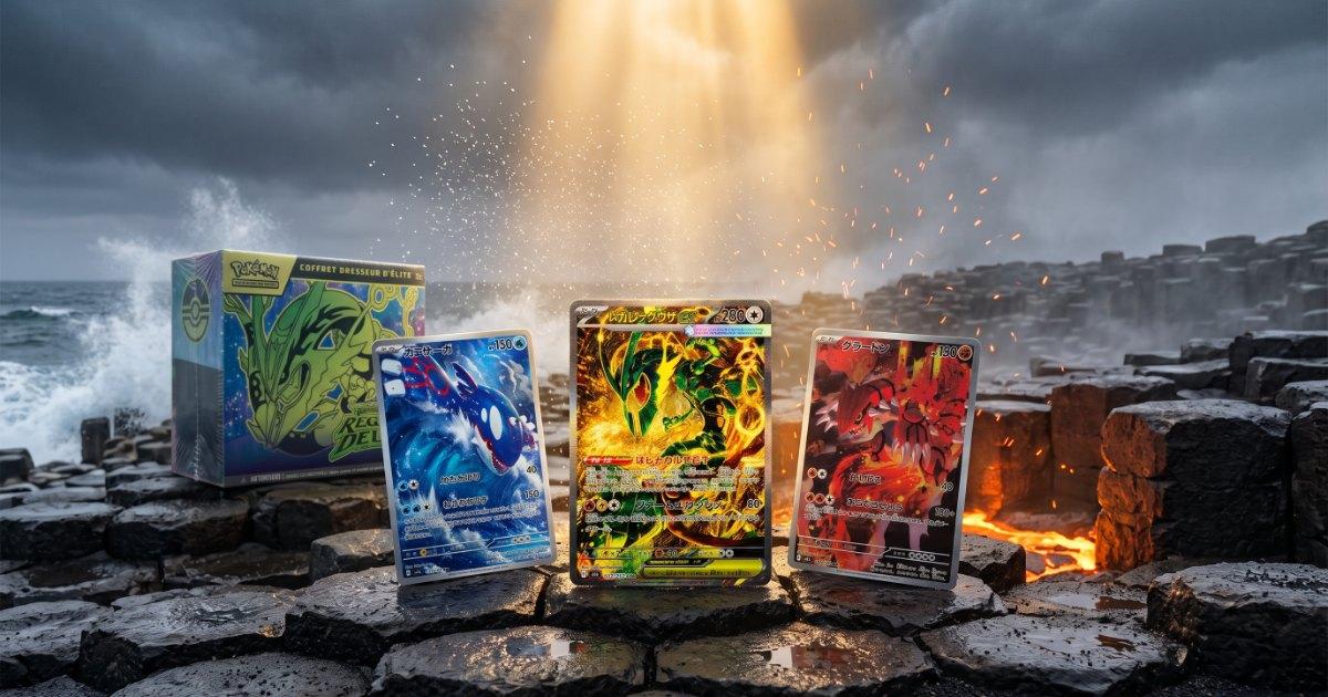 Espansione Pokémon GCC Megaevoluzione - Dominio Delta ME06 con Mega-Rayquaza-ex, uscita il 6 novembre 2026