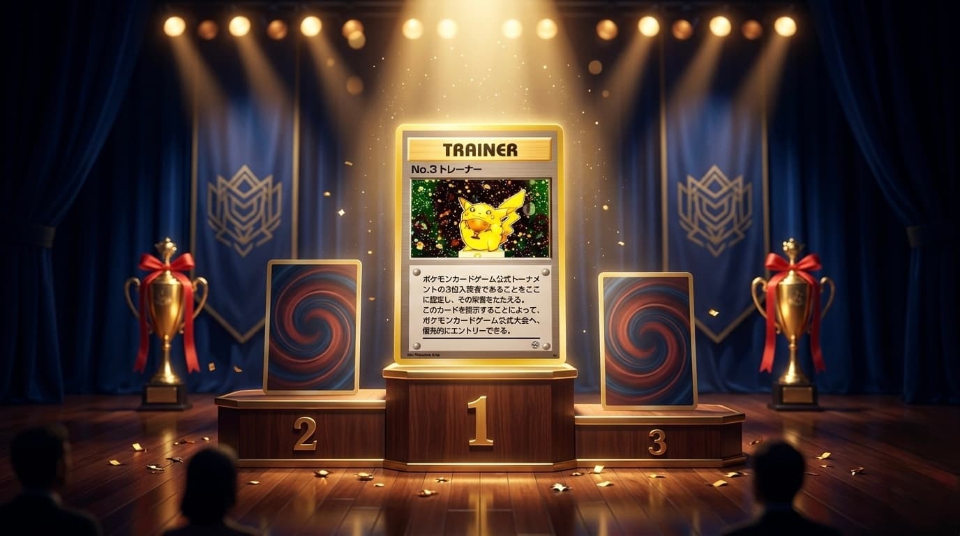 Trophy Pikachu, carte trophée exclusive remise aux gagnants des tournois officiels Pokémon TCG