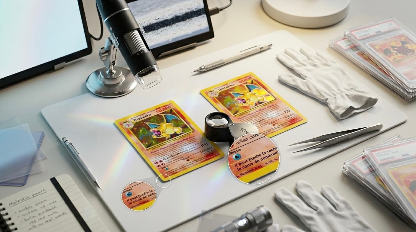 Variantes d'impression des cartes Pokémon 1ère édition du Base Set Wizards of the Coast, particularités recherchées par les collectionneurs